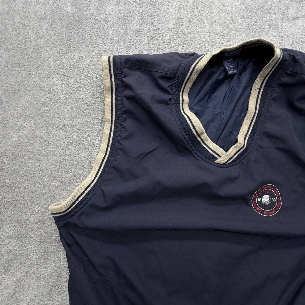 Winner Mate Vest‎ Mens 2XL Blue Golf Windbreaker Pullover Water Resistant